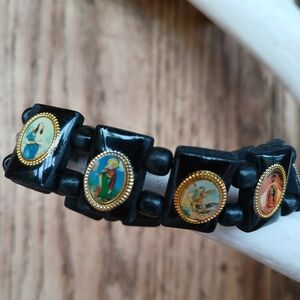 Stretch Bracelet Saints Mary Immaculate Heart Of Jesus NEW Religious